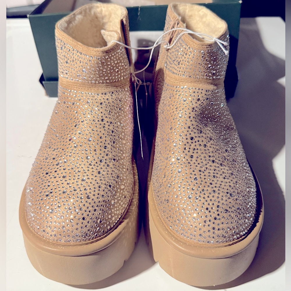 Jeweled Platform Boots